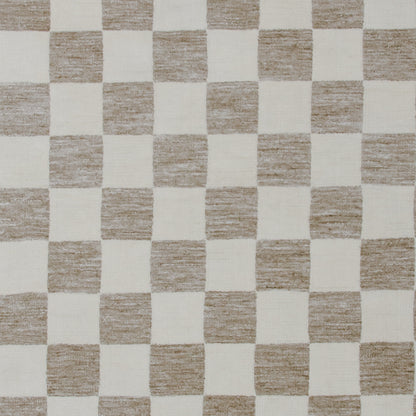 Zenith Checkered Comtemporary Beige and Brown Indoor Rug-14