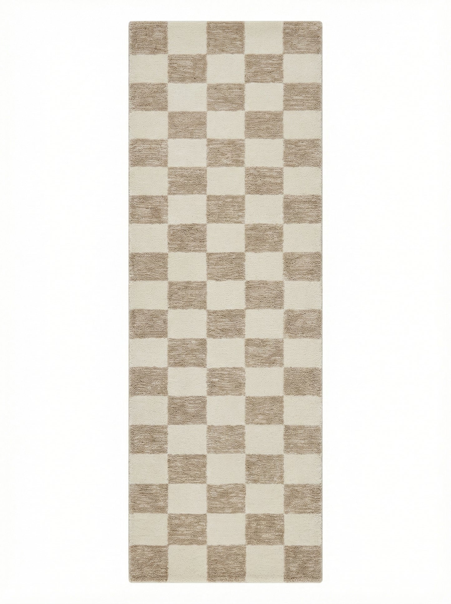 Zenith Checkered Comtemporary Beige and Brown Indoor Rug-18