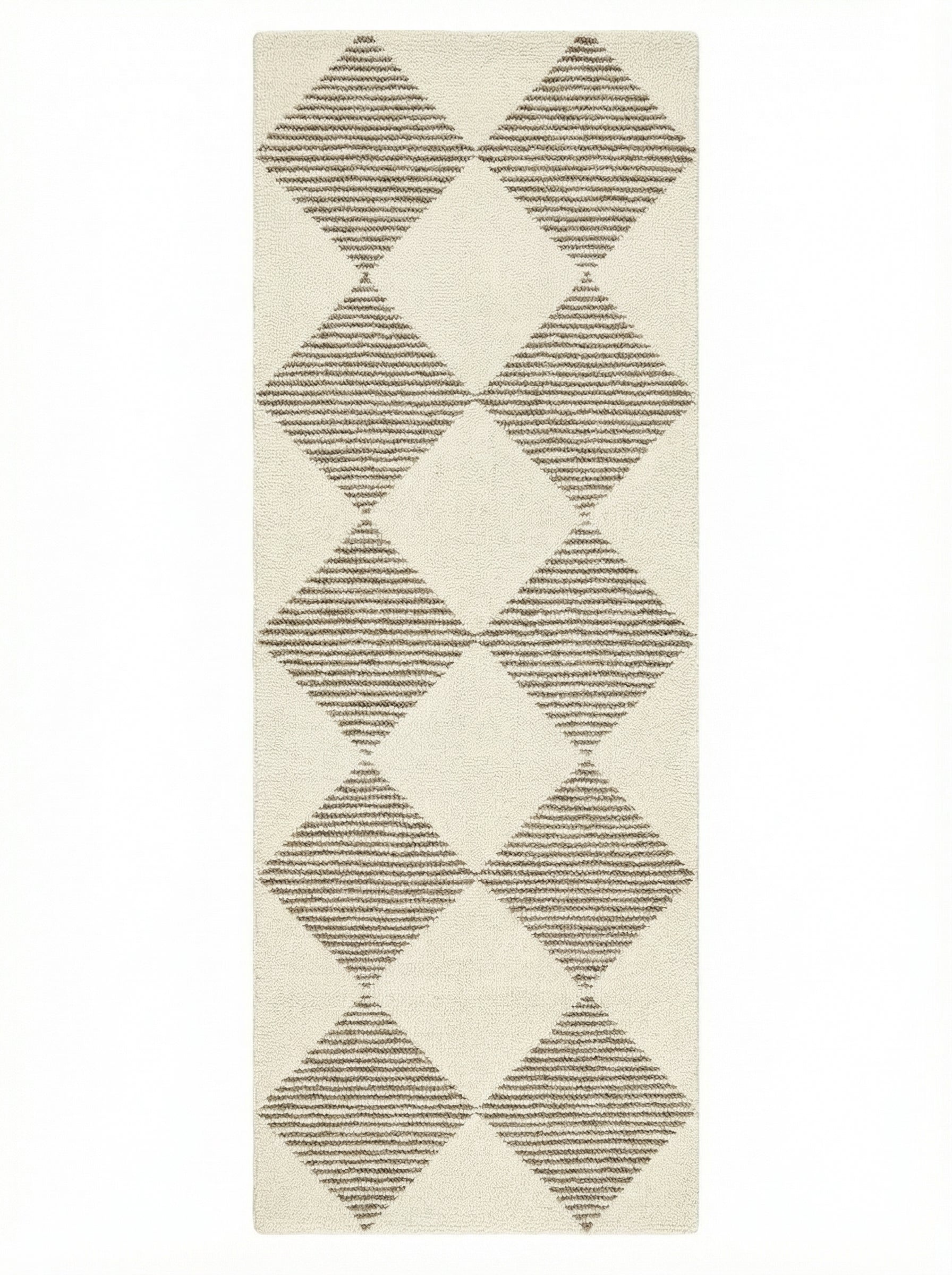 Sepia Checkered Contemporary Beige and Brown Indoor Rug-17