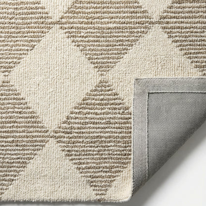 Sepia Checkered Contemporary Beige and Brown Indoor Rug-20