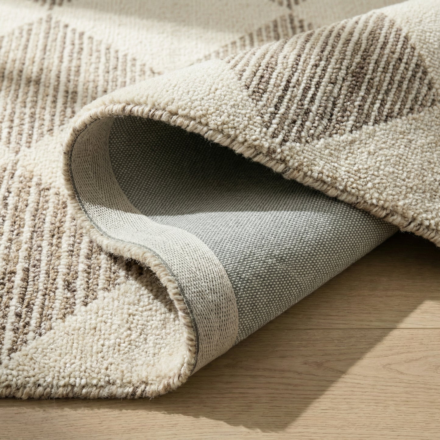 Sepia Checkered Contemporary Beige and Brown Indoor Rug-19