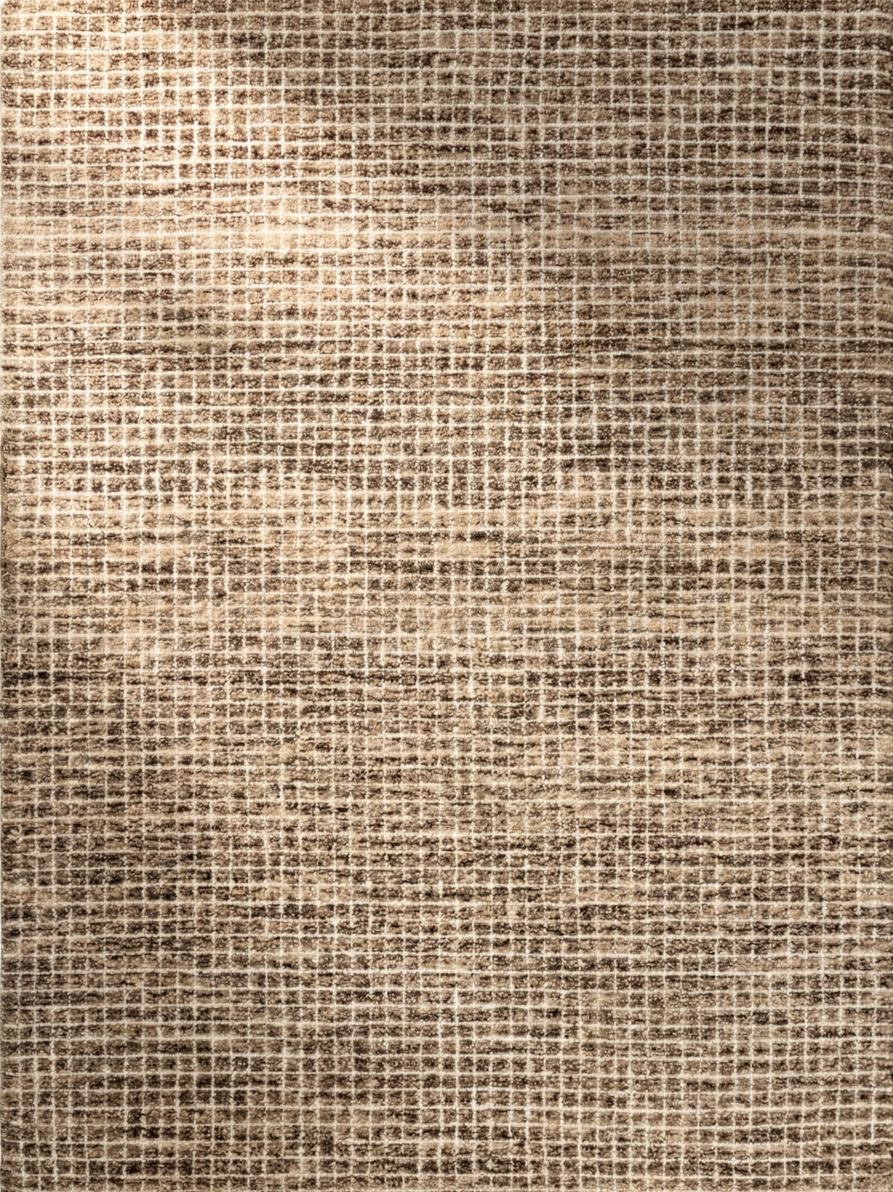 Mojavi Checkered Contemporary Brown and Grey Indoor Rug-1