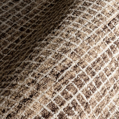 Mojavi Checkered Contemporary Brown and Grey Indoor Rug-16