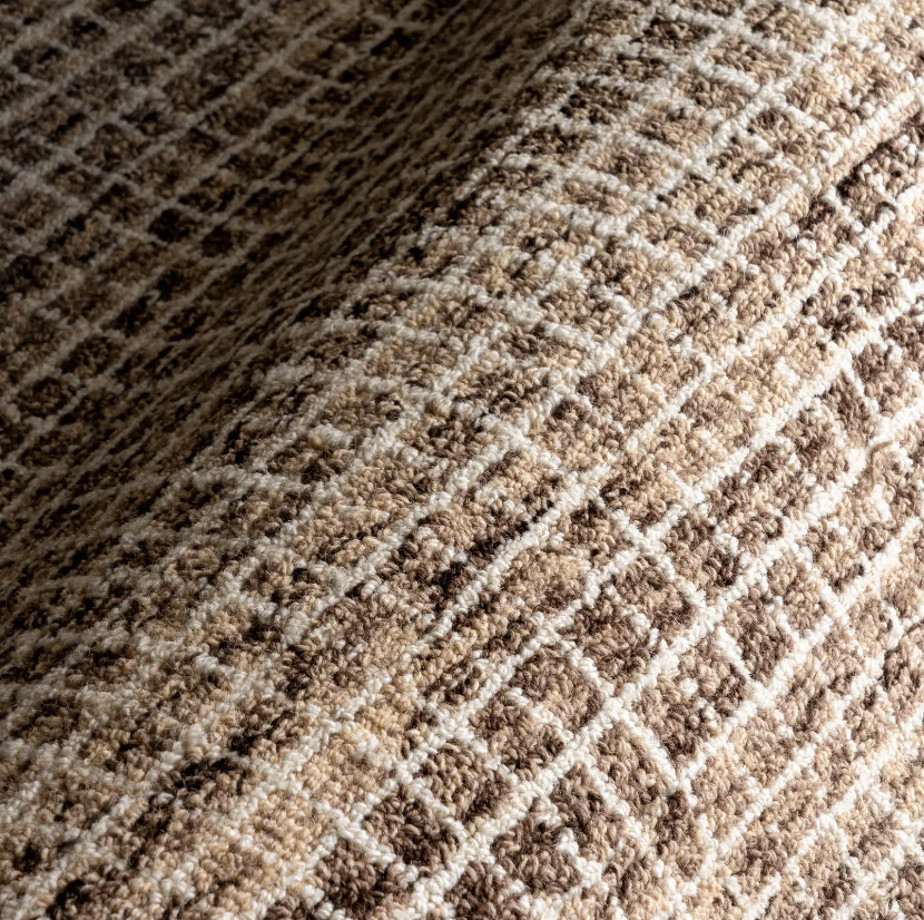 Mojavi Checkered Contemporary Brown and Grey Indoor Rug