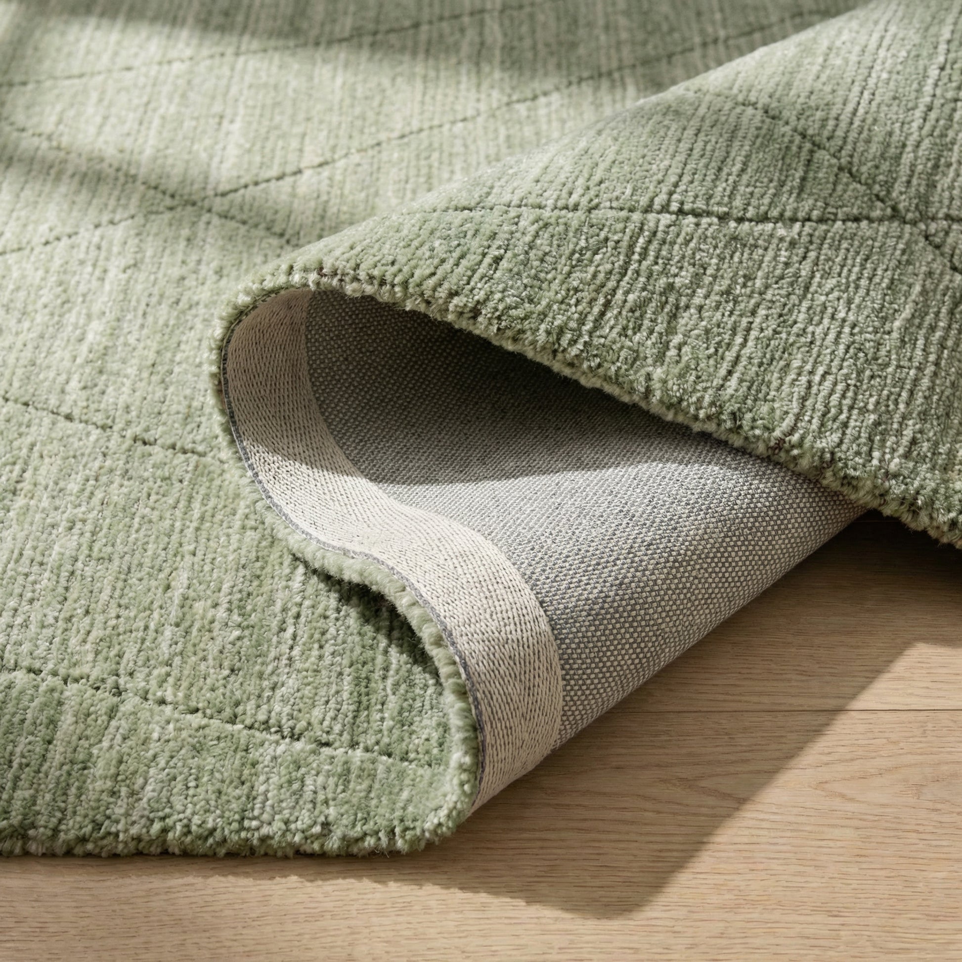 Lino Tonal Solid Comtemporary Olive Green Indoor Rug-11