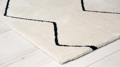 Aegis Trellis Contemporary Beige and Black Indoor Rug-17