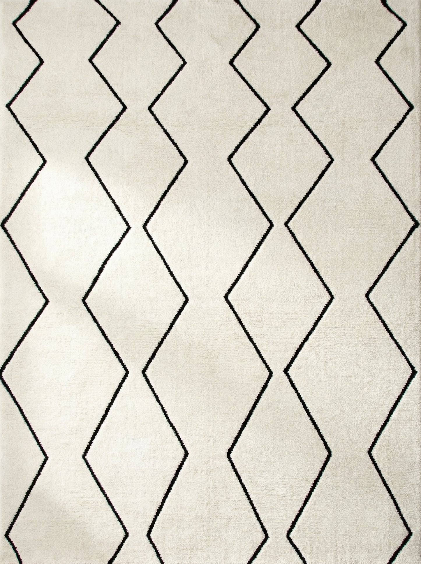Aegis Trellis Contemporary Beige and Black Indoor Rug-3