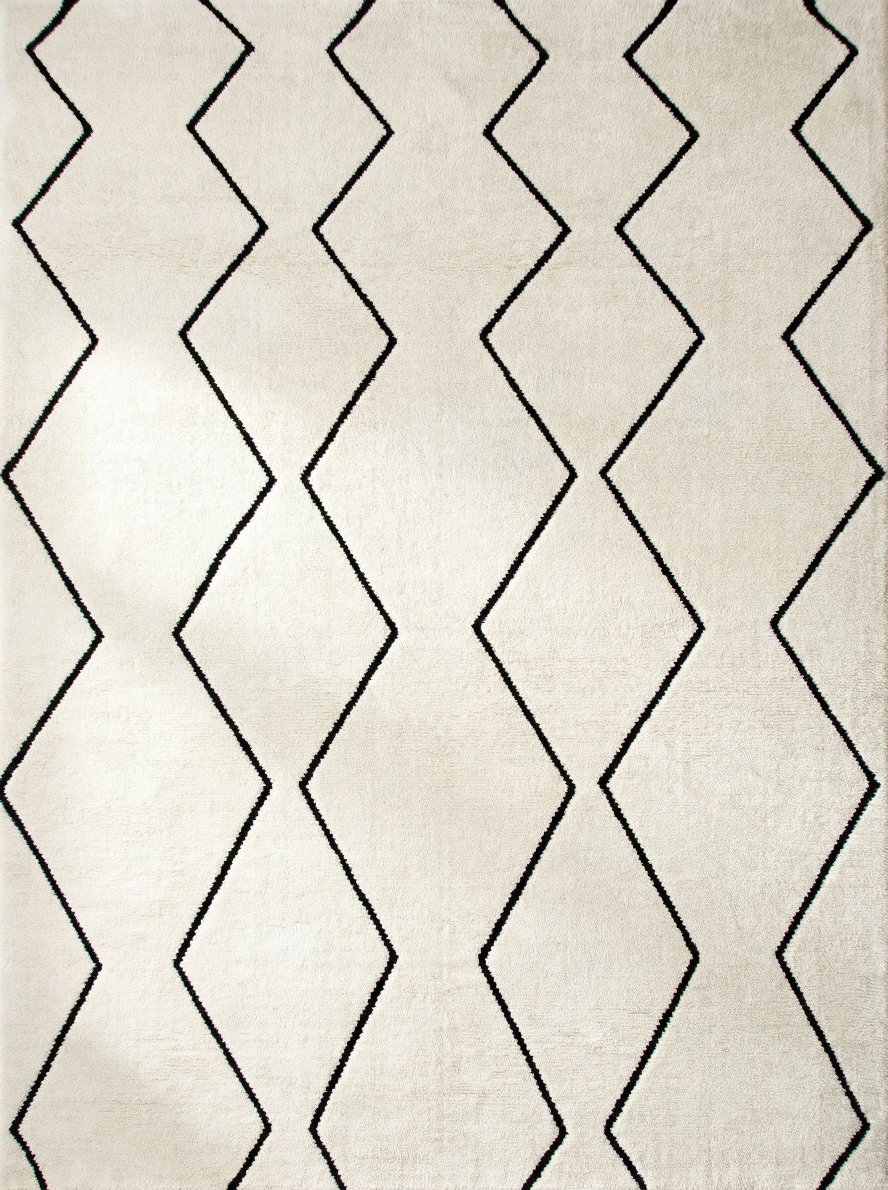 Aegis Trellis Contemporary Beige and Black Indoor Rug-3