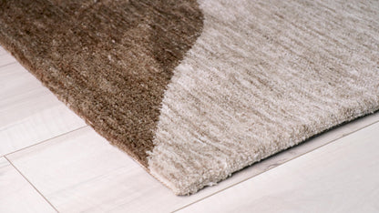 Eira Abstract Contemporary Beige and Brown Indoor Rug