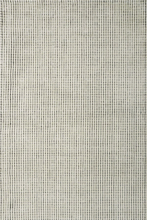Moru Checkered Contemporary Beige and Black Indoor Rug