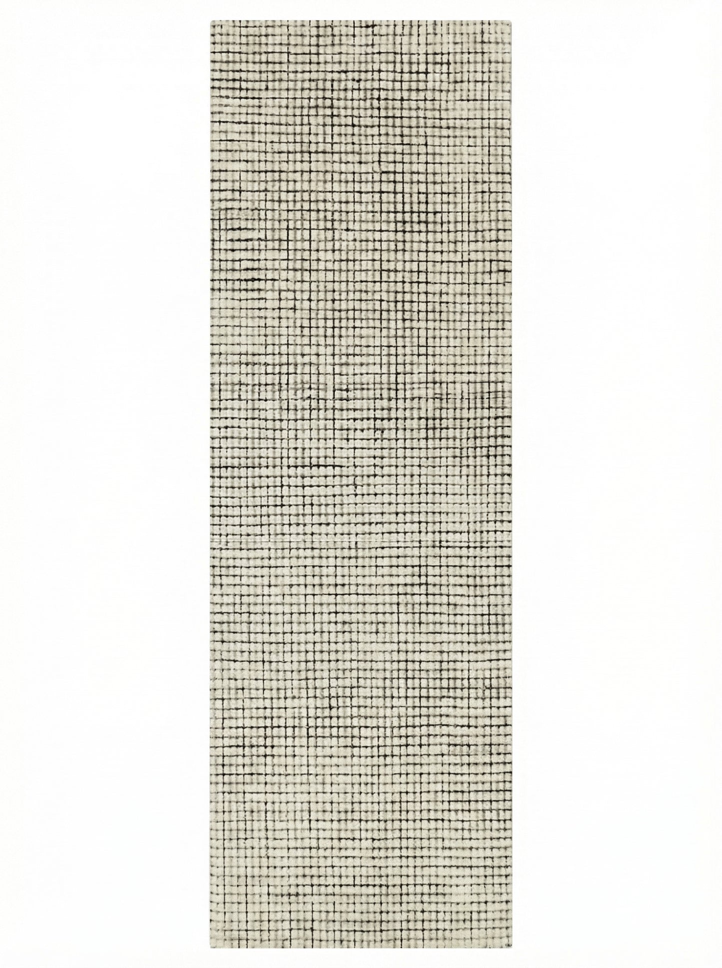 Moru Checkered Contemporary Beige and Black Indoor Rug-19