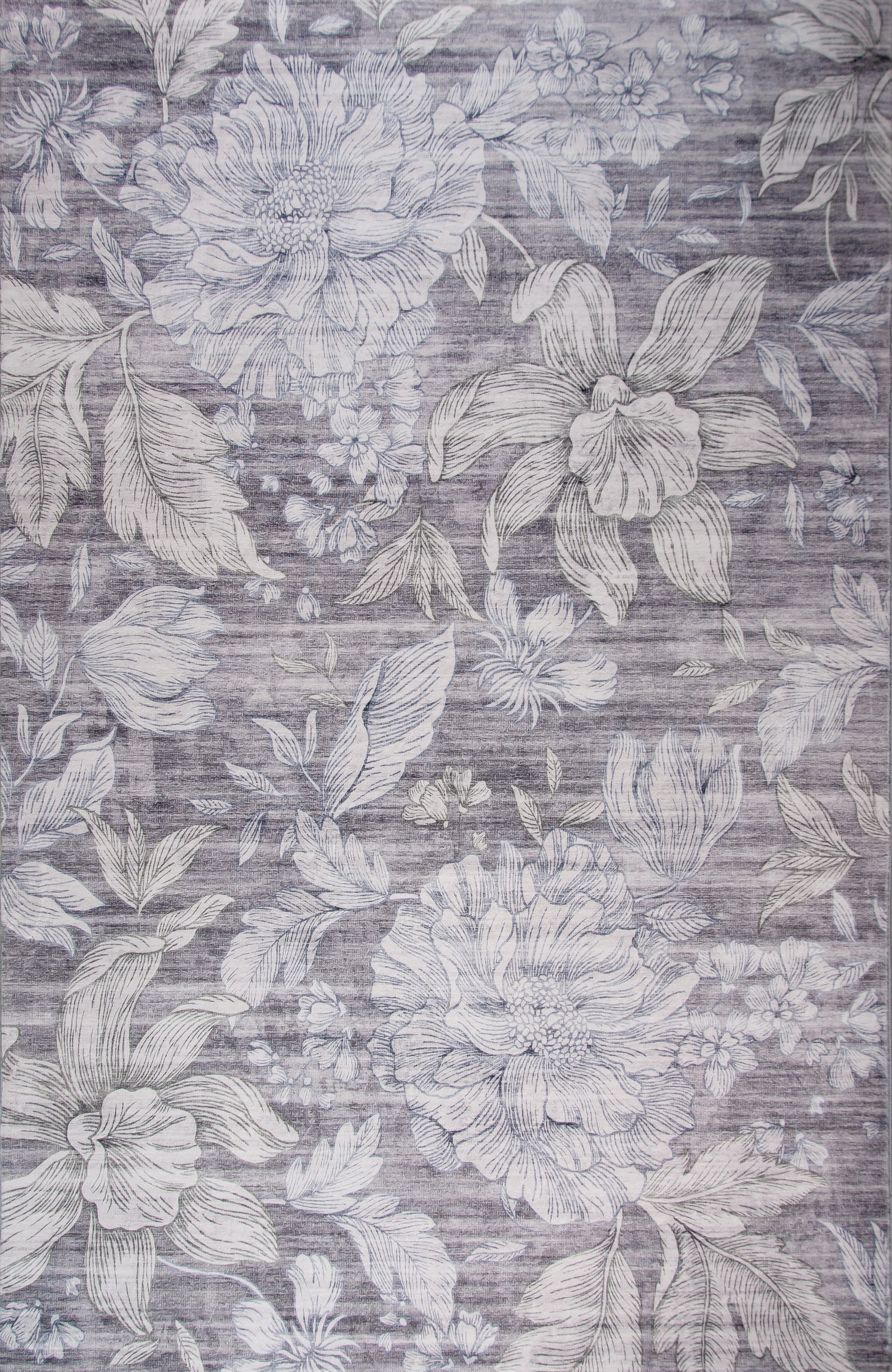 Serena Floral Transitional Beige and Grey Indoor Rug-3