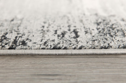 Lumen Distressed Abstract Comtemporary Grey and Beige Indoor Rug