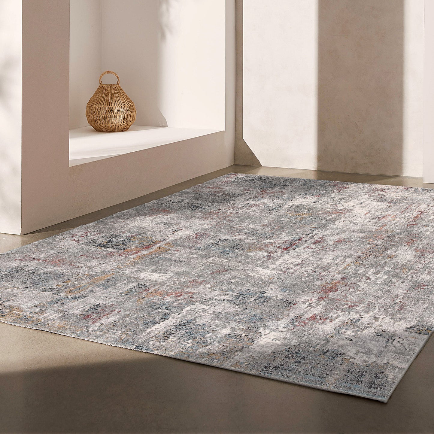 Capri Abstract Contemporary Grey Rug