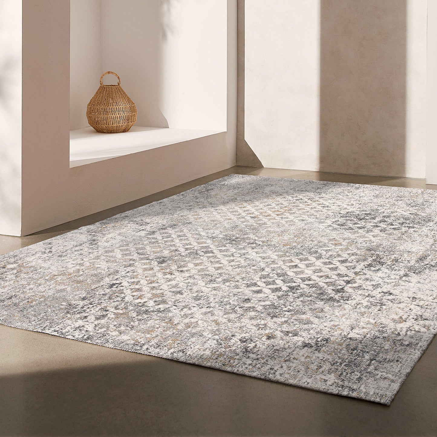 Capri Moroccan Contemporary Grey Rug