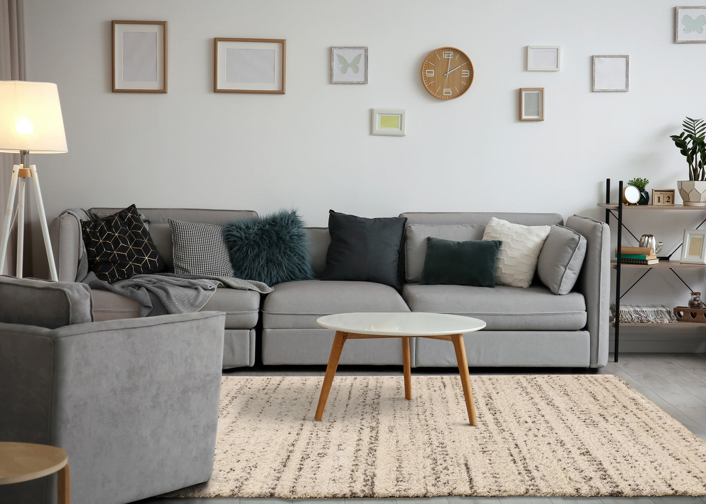 Contemporary Tribal Southwestern Cream Area Rug