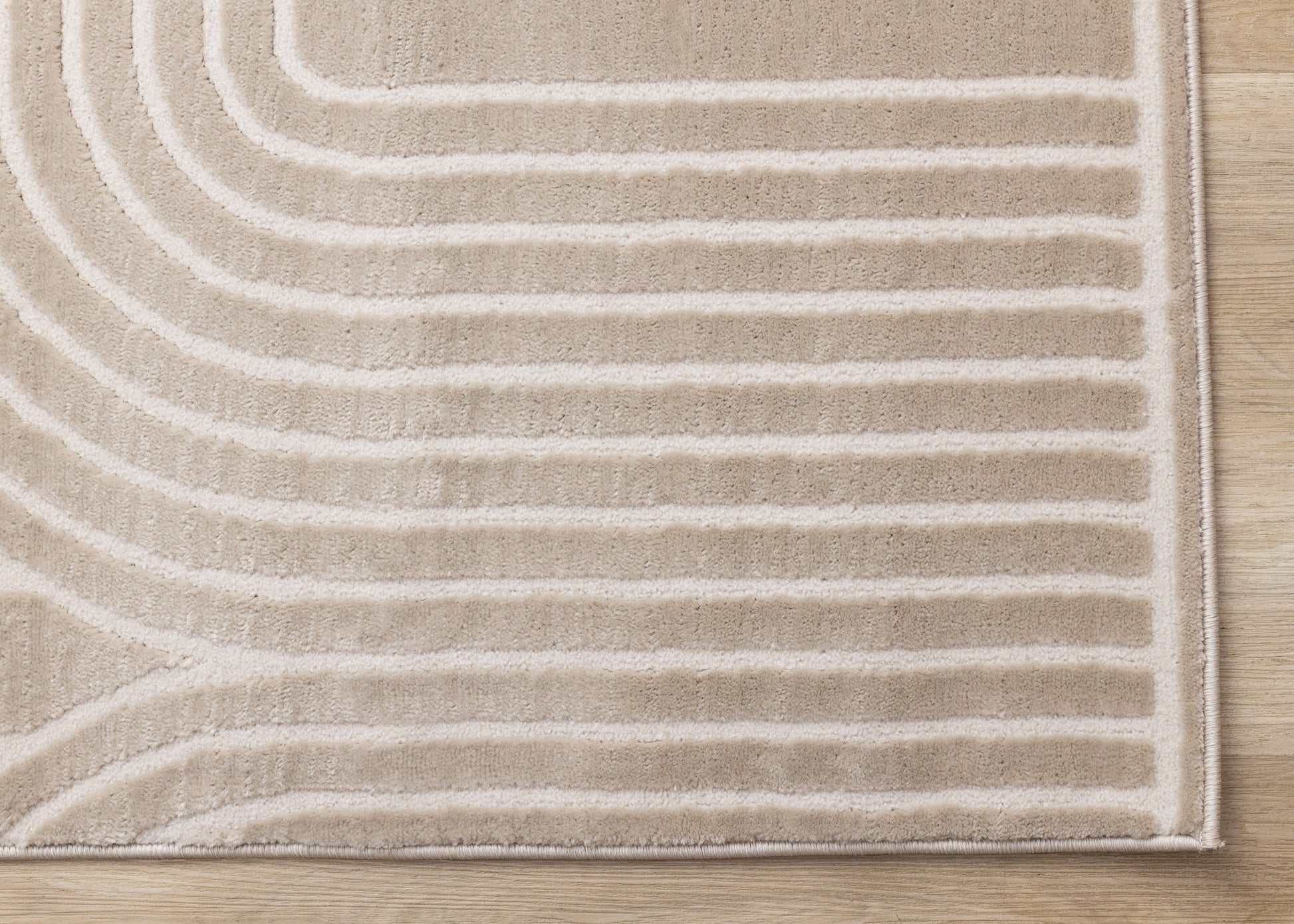 Contemporary Geometric Beige Area Rug-4
