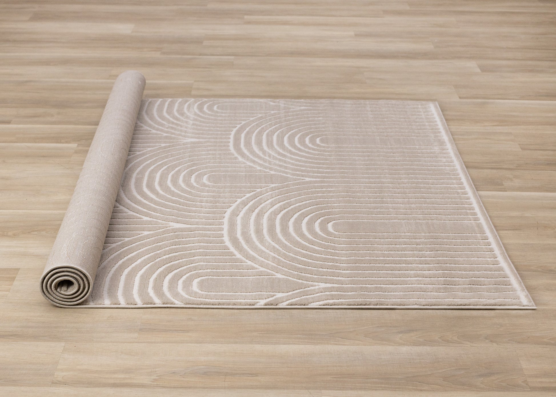 Contemporary Geometric Beige Area Rug-6