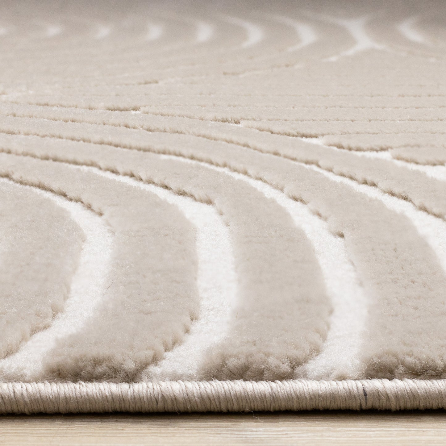 Contemporary Geometric Beige Area Rug-8