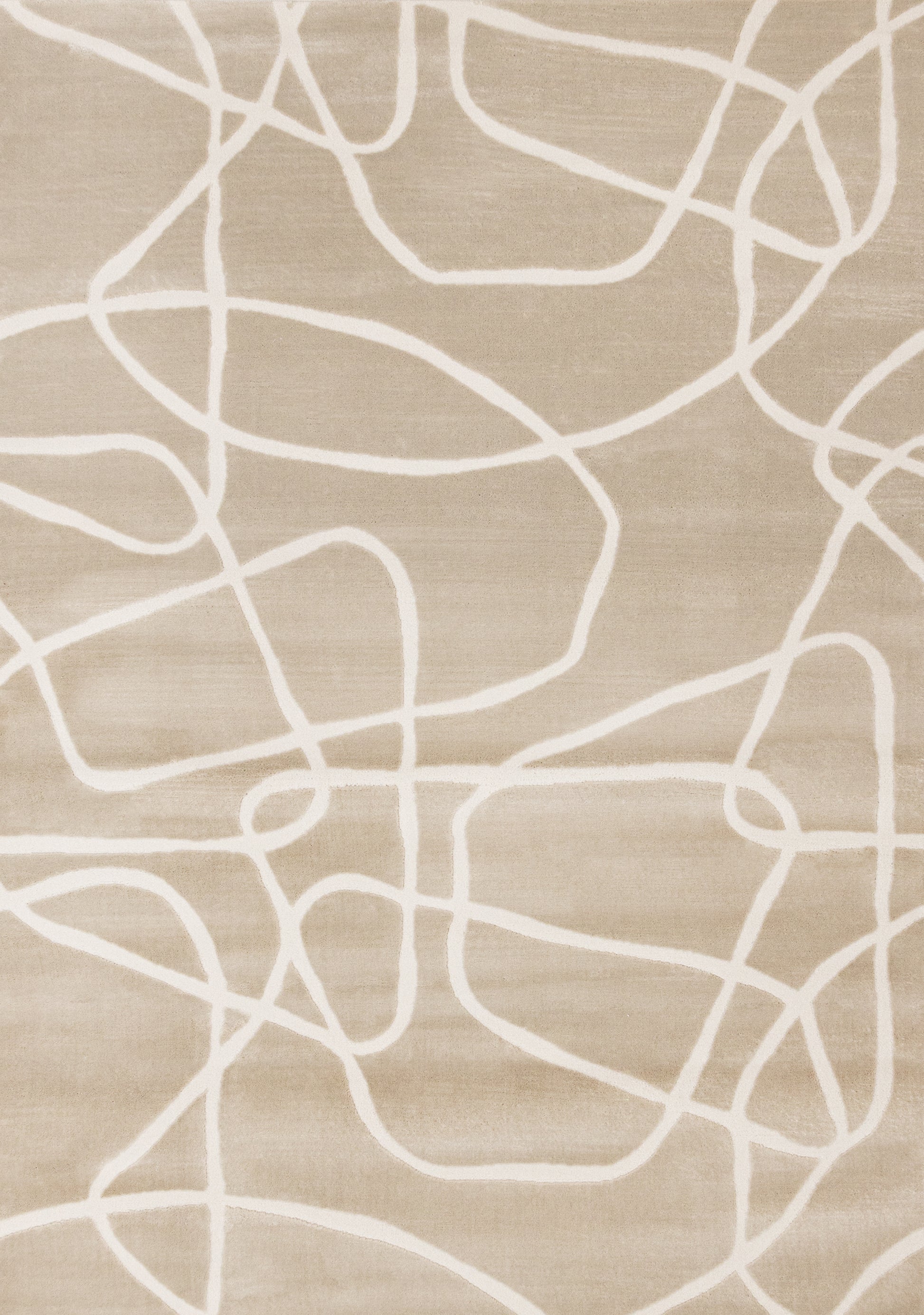 Art Organic Tonal Solid Cream Area Rug-1