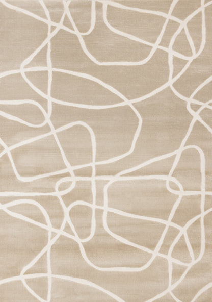 Art Organic Tonal Solid Cream Area Rug-1