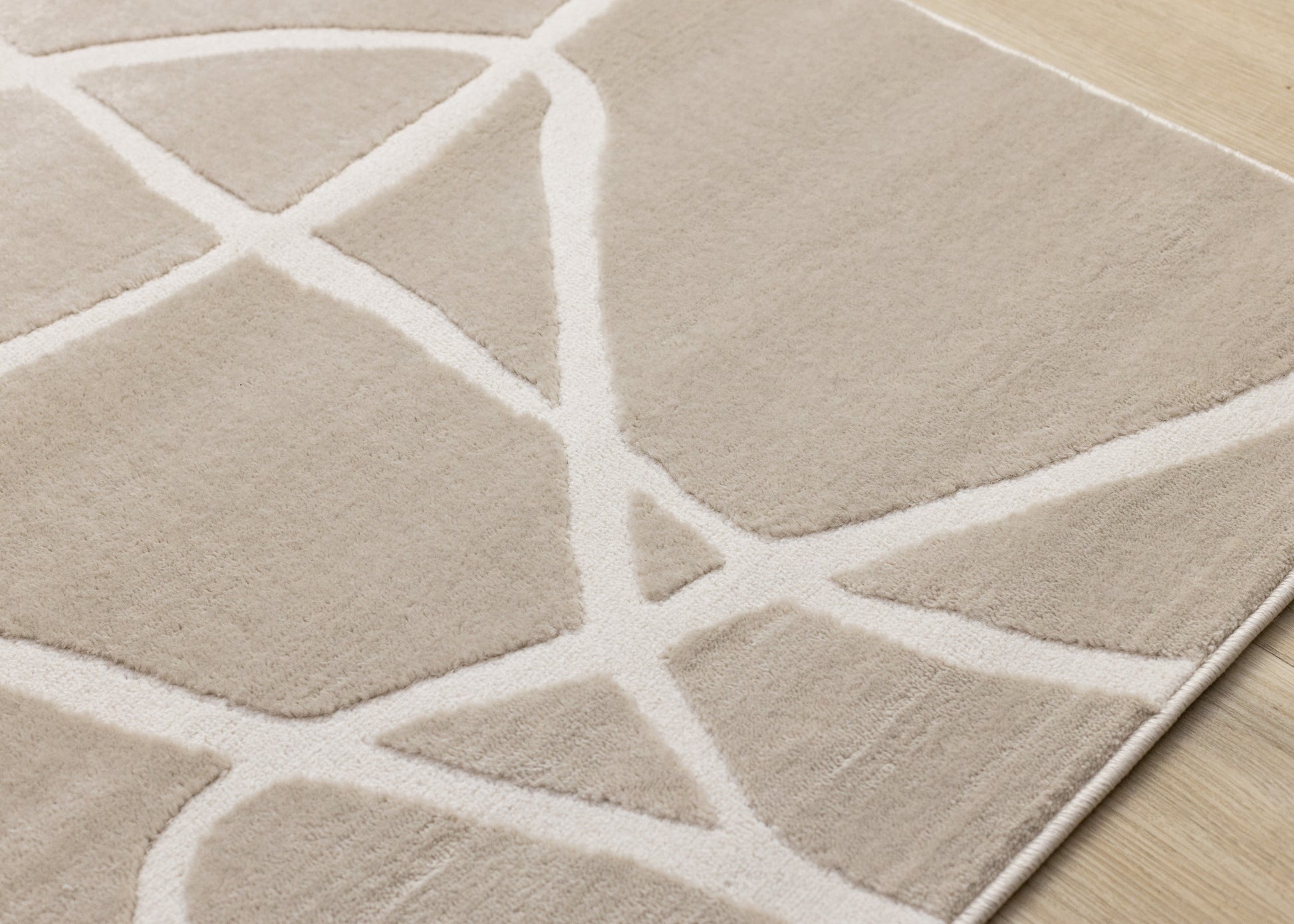 Art Organic Tonal Solid Cream Area Rug-4