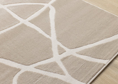 Art Organic Tonal Solid Cream Area Rug-4