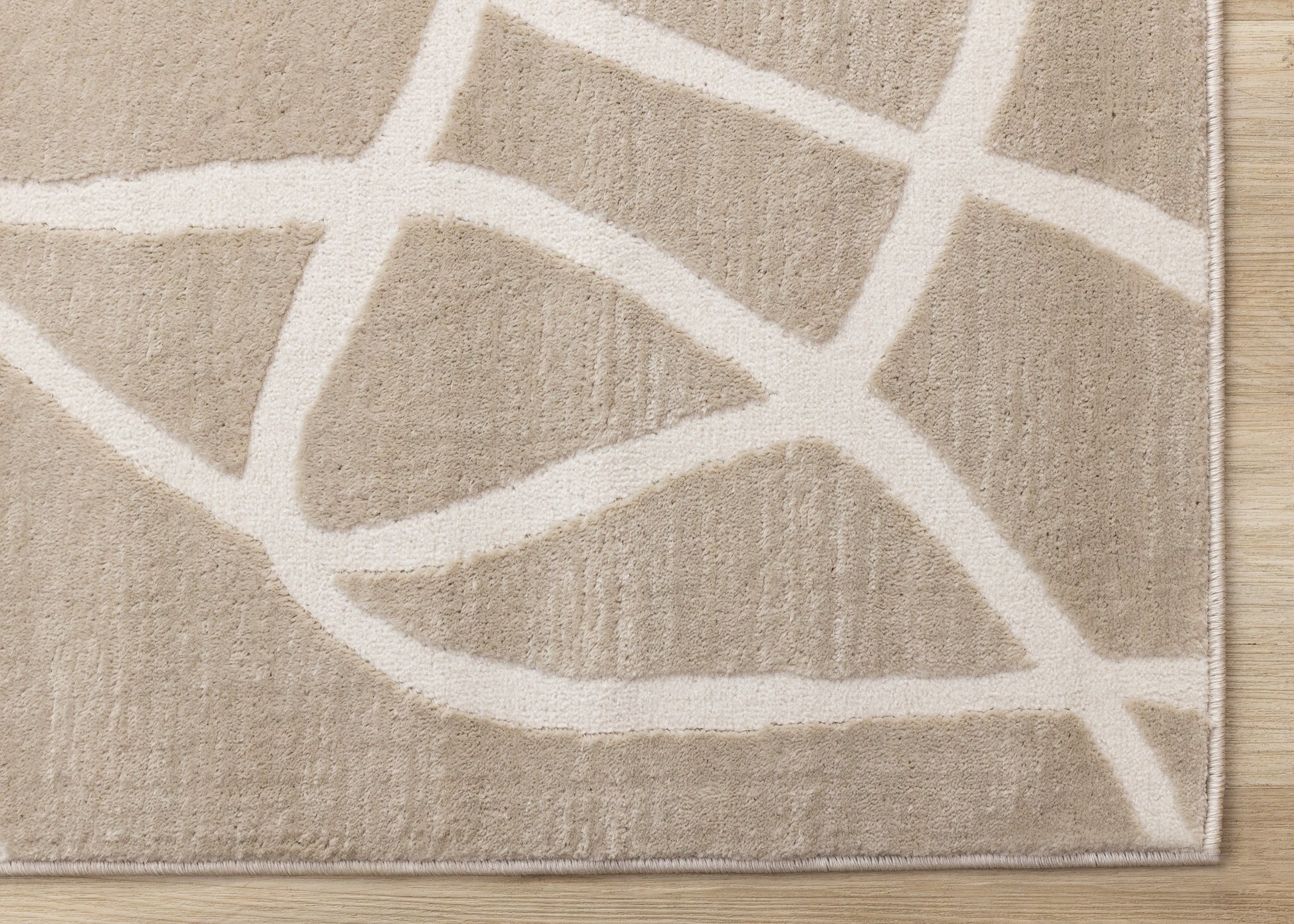 Art Organic Tonal Solid Cream Area Rug-5