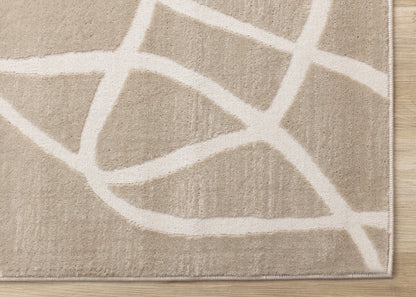 Art Organic Tonal Solid Cream Area Rug-5
