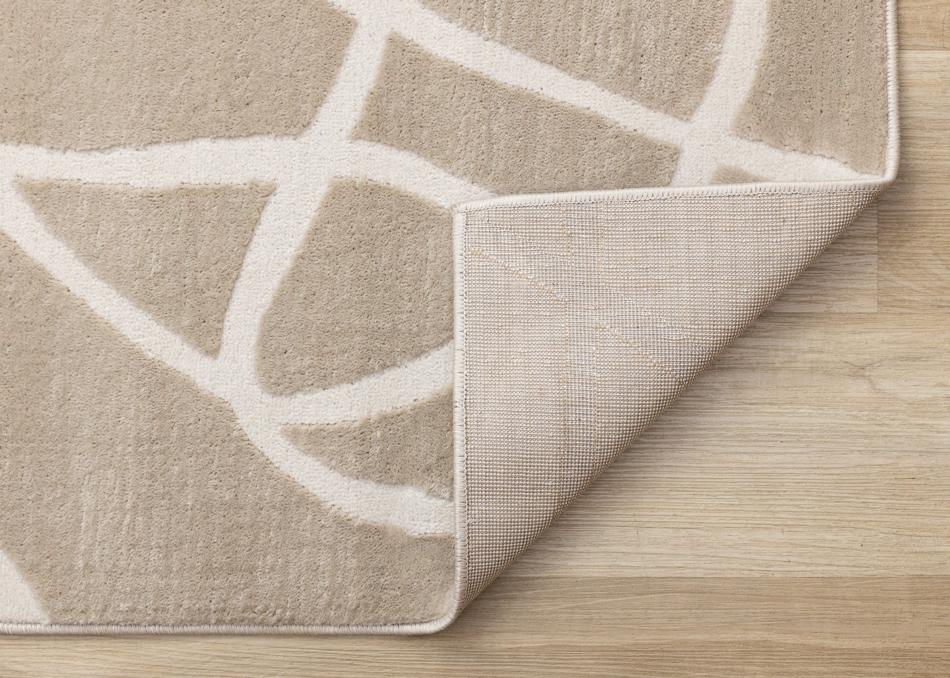 Art Organic Tonal Solid Cream Area Rug-6