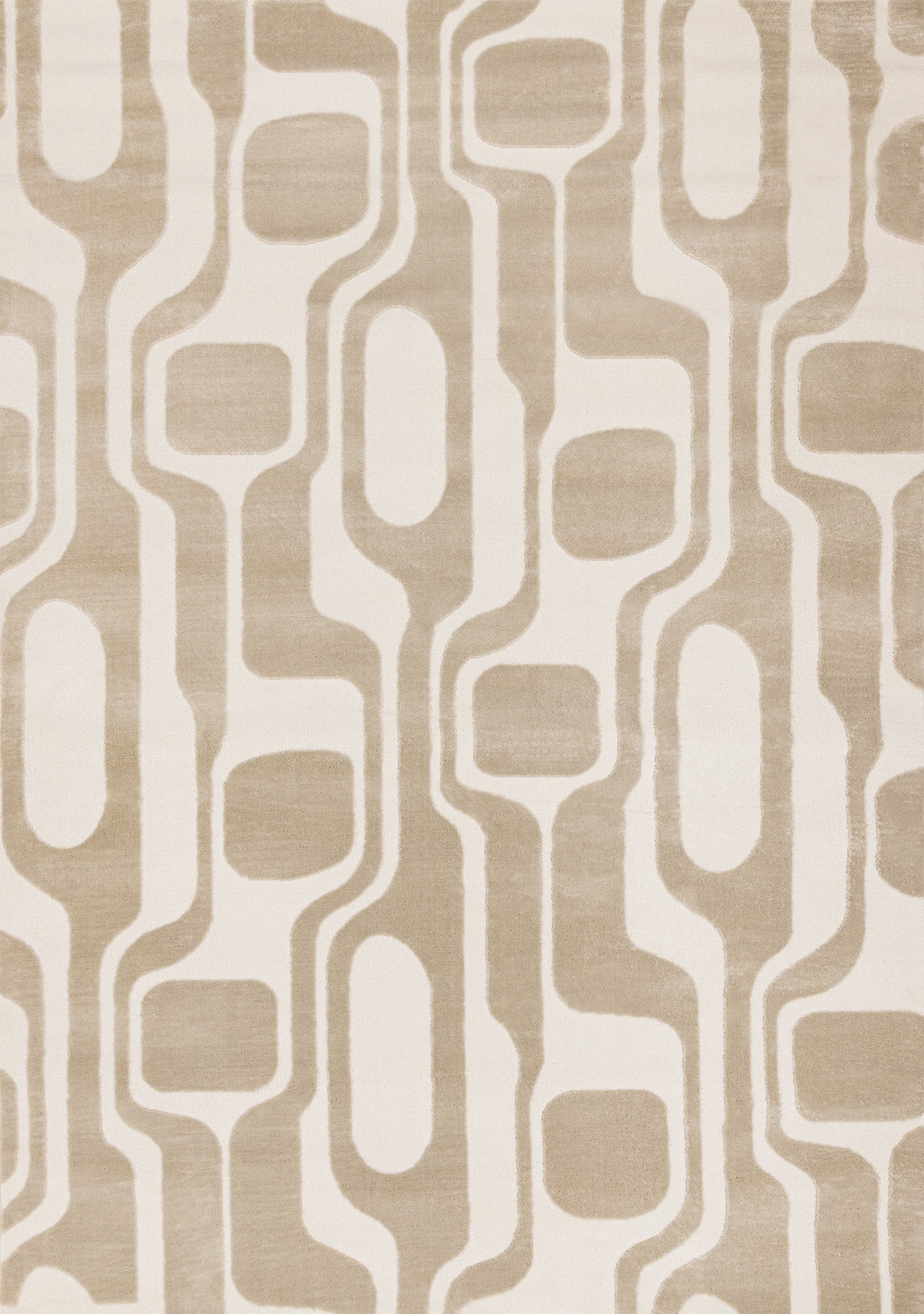 Mid-Century Geometric Cream Area Rug-1
