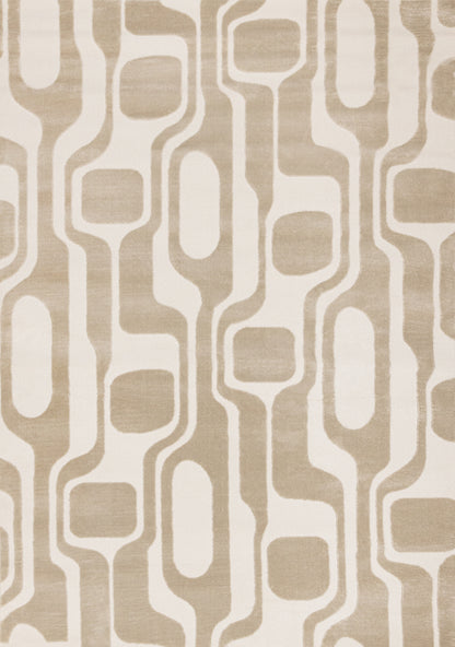 Mid-Century Geometric Cream Area Rug-1