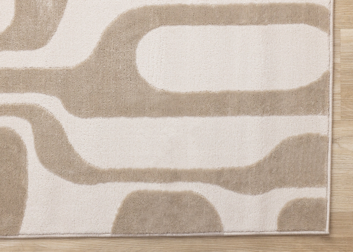Mid-Century Geometric Cream Area Rug-5