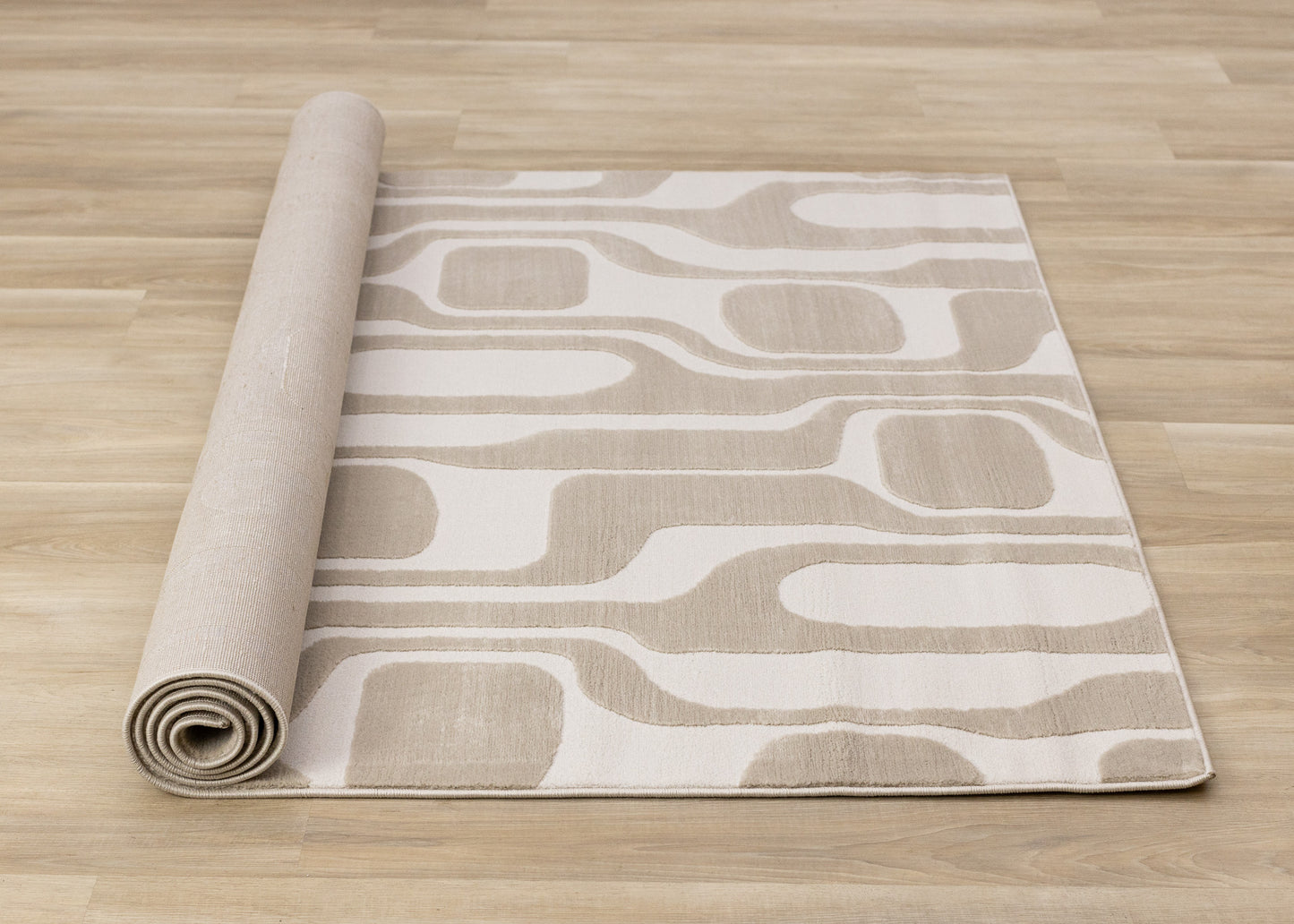 Mid-Century Geometric Cream Area Rug-7