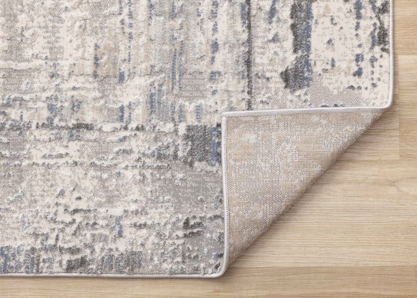 Contemporary Border Organic Grey Area Rug