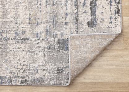 Contemporary Border Organic Grey Area Rug