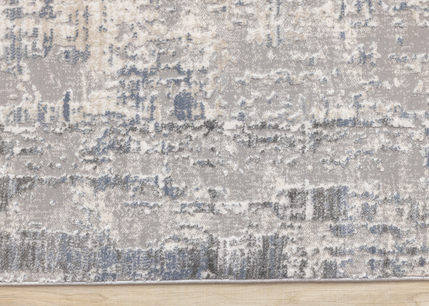 Contemporary Border Organic Grey Area Rug