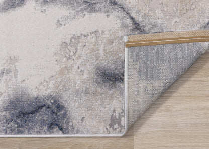 Contemporary Organic Blue Area Rug