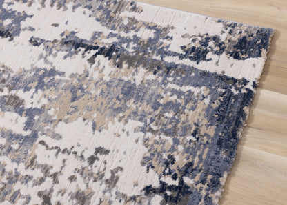 Contemporary Organic Blue Area Rug