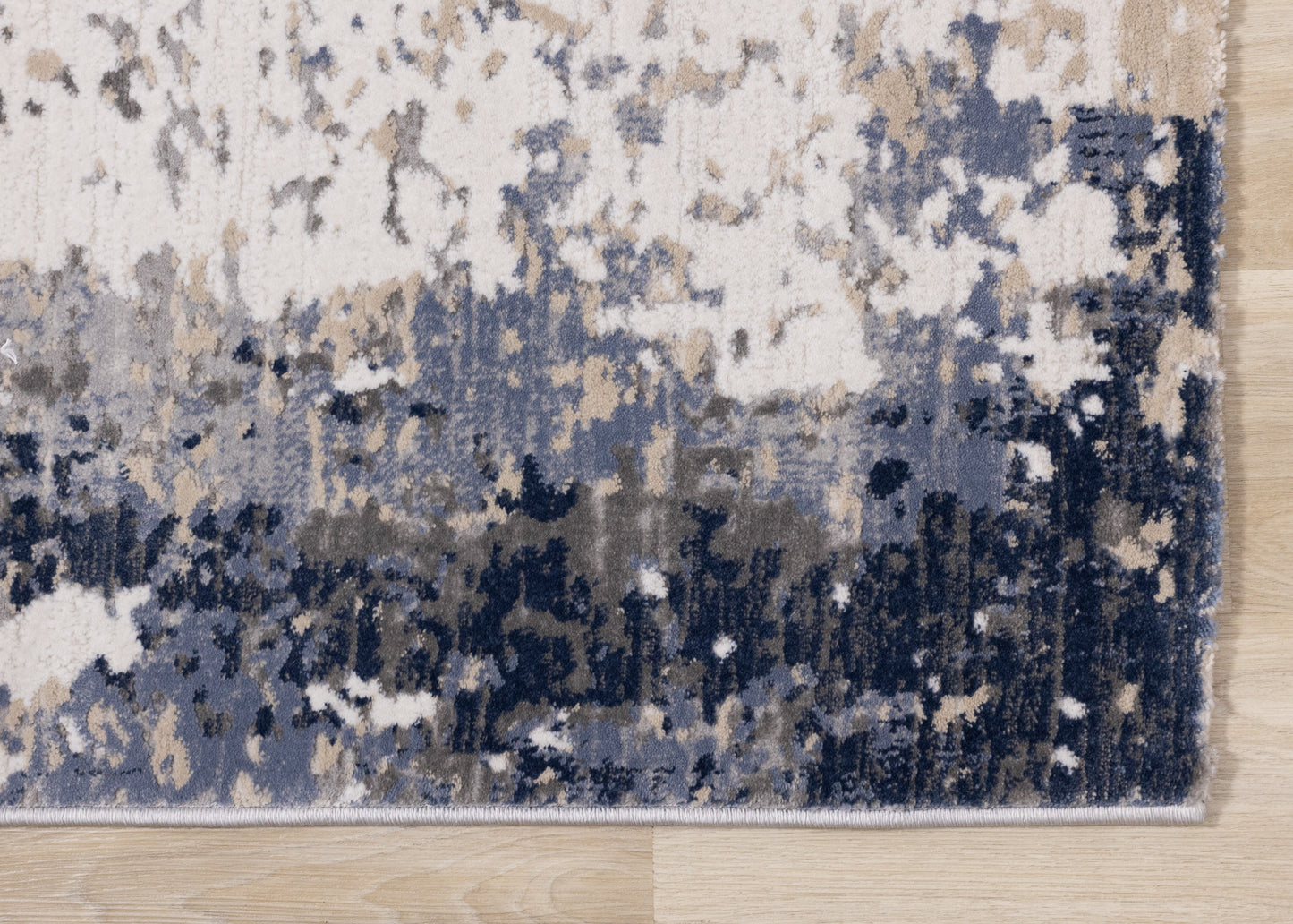 Contemporary Organic Blue Area Rug