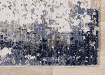 Contemporary Organic Blue Area Rug