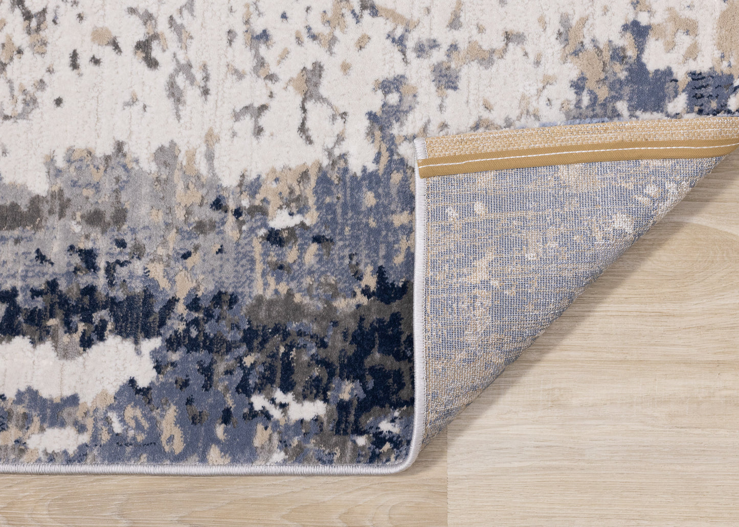 Contemporary Organic Blue Area Rug