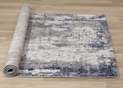 Contemporary Organic Blue Area Rug
