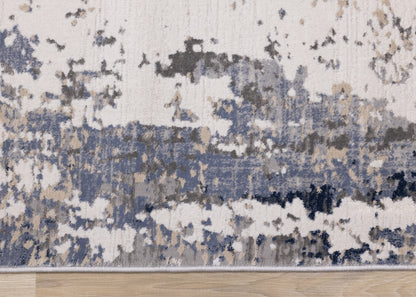 Contemporary Organic Blue Area Rug