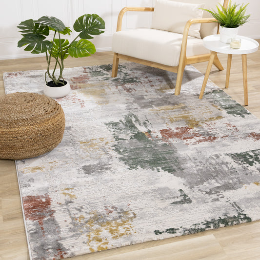 Contemporary Organic Grey Area Rug