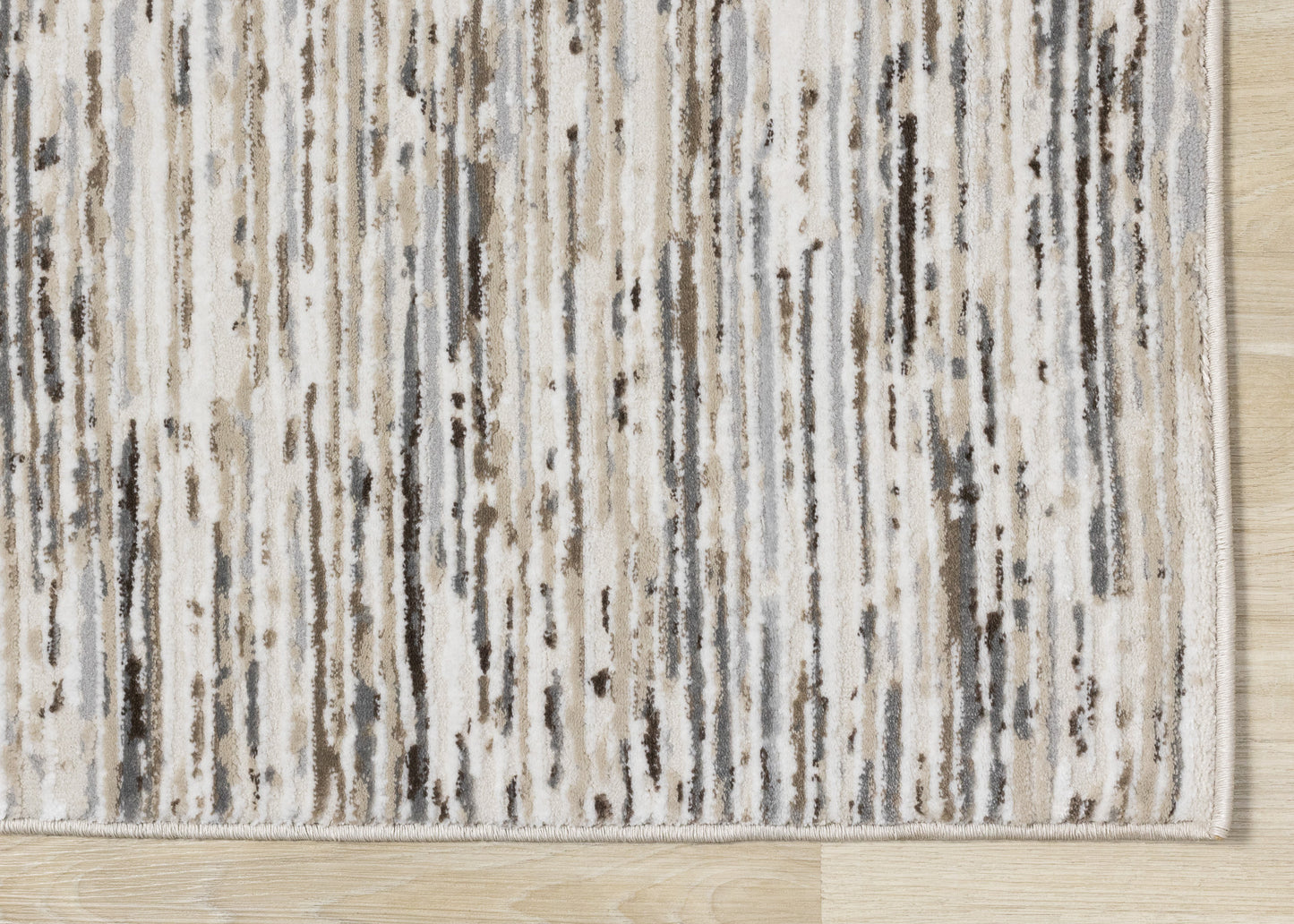 Contemporary Stripes Cream Area Rug