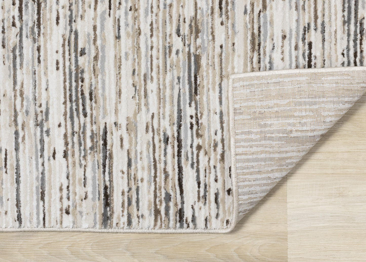 Contemporary Stripes Cream Area Rug