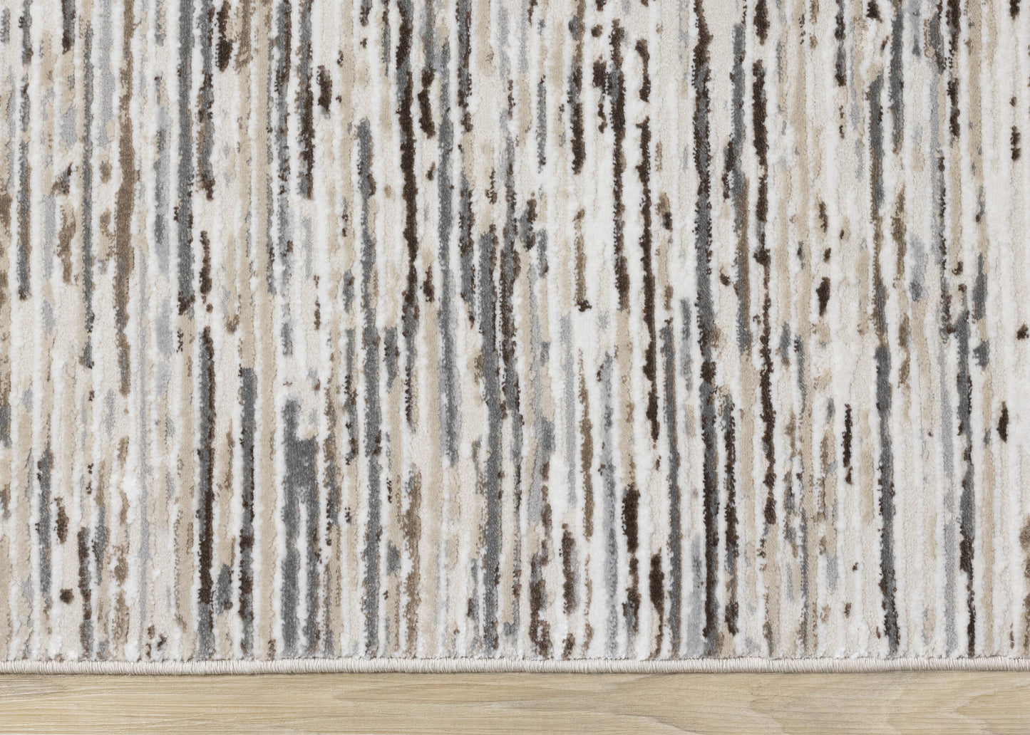 Contemporary Stripes Cream Area Rug