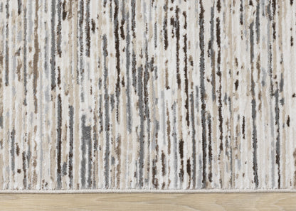 Contemporary Stripes Cream Area Rug
