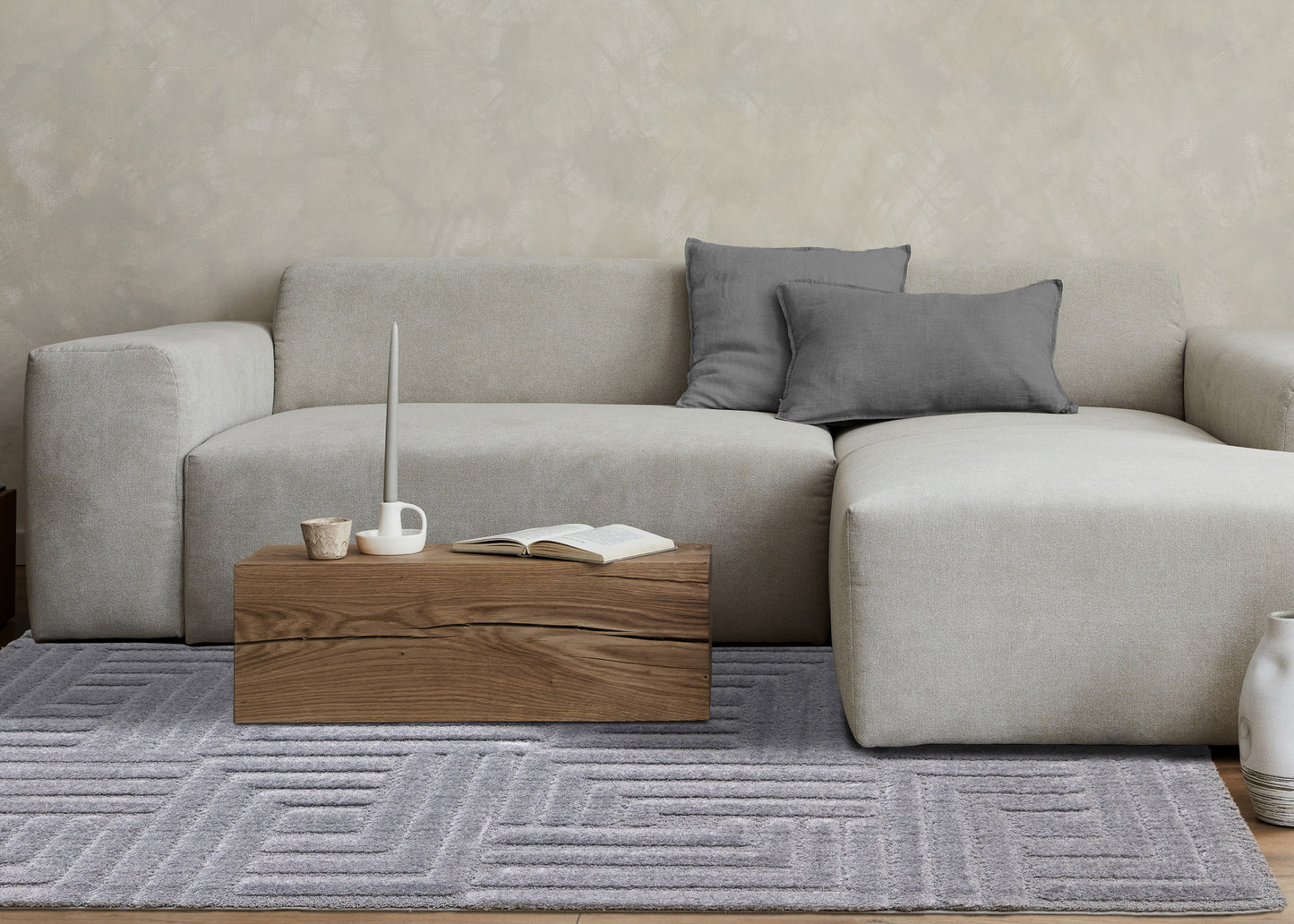 Modern Geometric Blue Area Rug-4